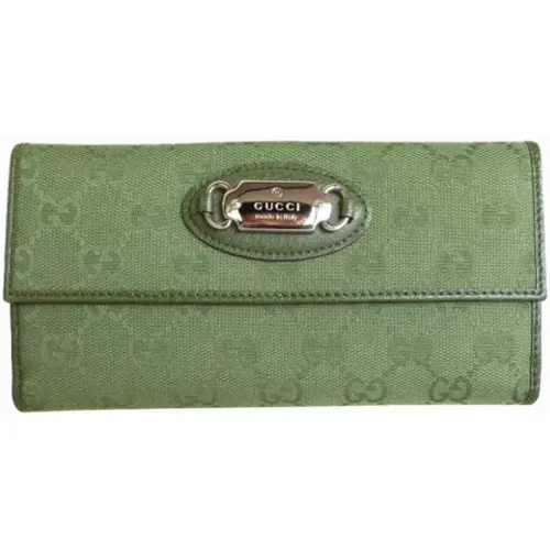 Pre-owned Canvas wallets , female, Sizes: ONE SIZE - Gucci Vintage - Modalova