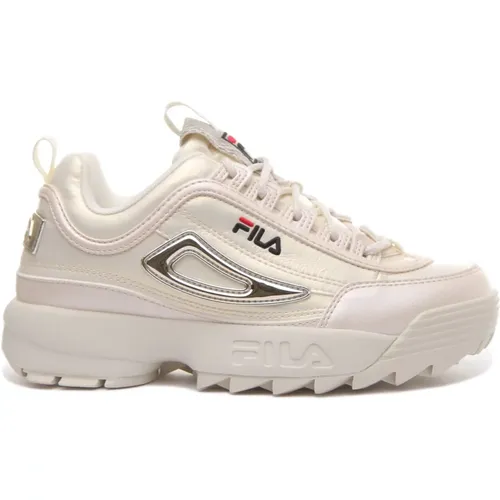 Python Print Chunky Sneakers Cream , female, Sizes: 3 1/2 UK - Fila - Modalova