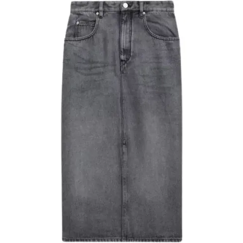 Denim Midi Rock mit Gürtel , Damen, Größe: XS - Isabel Marant Étoile - Modalova