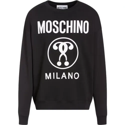 Organische Baumwolle Einzigartiger Druck Sweatshirt , Herren, Größe: L - Moschino - Modalova