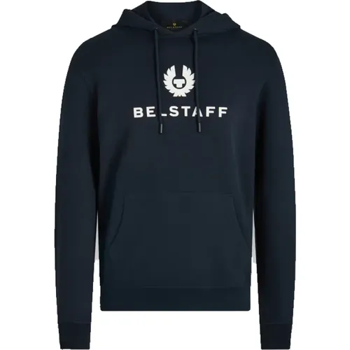Color Block Signature Sweatshirt Hoodie , male, Sizes: M - Belstaff - Modalova