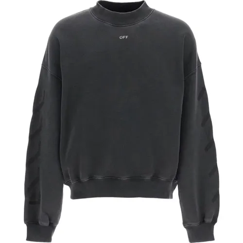 St. Matthew Crewneck Sweatshirt mit Pfeil , Herren, Größe: L - Off White - Modalova