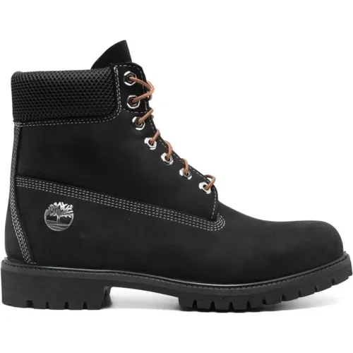 Schwarze Lederstiefel , Herren, Größe: 43 EU - Timberland - Modalova