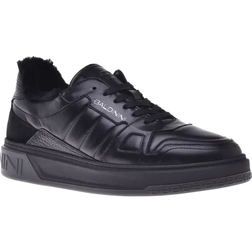 Trainers in quilted leather , Herren, Größe: 41 1/2 EU - Baldinini - Modalova