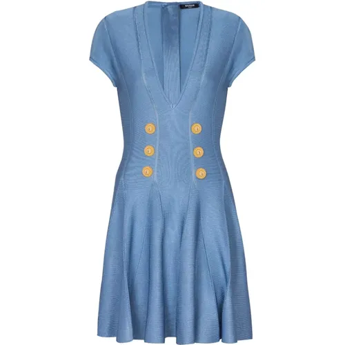 Blaues Kleid für Frauen Balmain - Balmain - Modalova