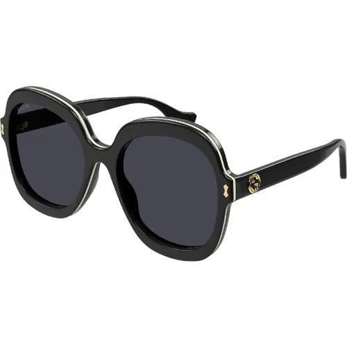 Aviator Sunglasses in Gray , female, Sizes: 57 MM - Gucci - Modalova