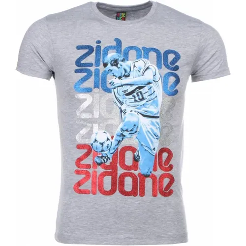 Zidane Print - Herren T-Shirt - 1166G - Local Fanatic - Modalova