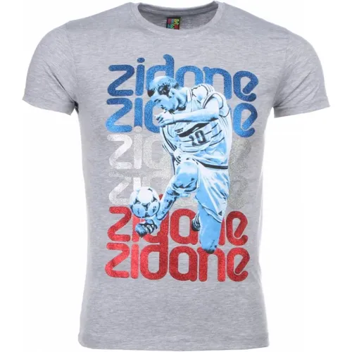 Zidane Print - Herren T-Shirt - 1166G , Herren, Größe: L - Local Fanatic - Modalova