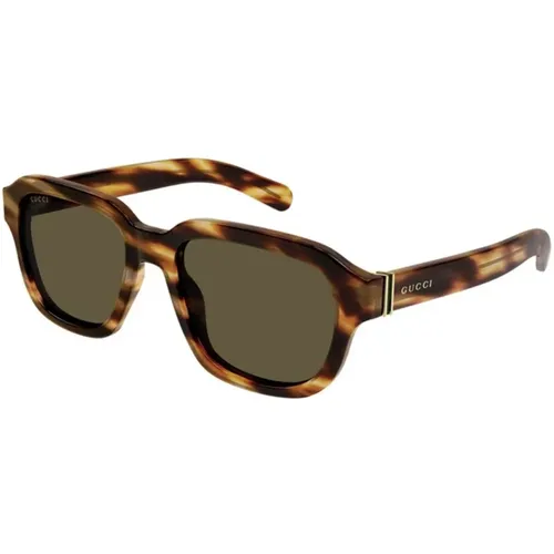 Havana Sunglasses Gg1508S 002 , male, Sizes: 55 MM - Gucci - Modalova