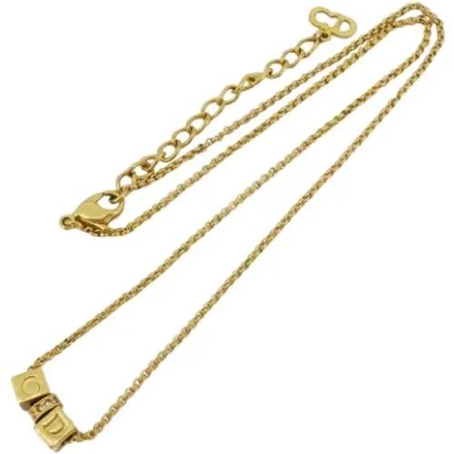 Pre-owned Metal necklaces , female, Sizes: ONE SIZE - Dior Vintage - Modalova