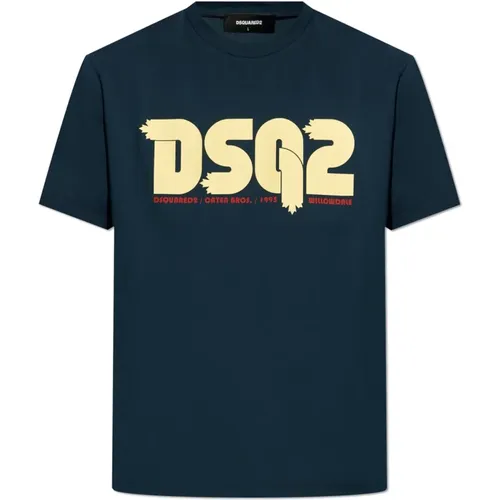 Bedrucktes T-Shirt , Herren, Größe: S - Dsquared2 - Modalova