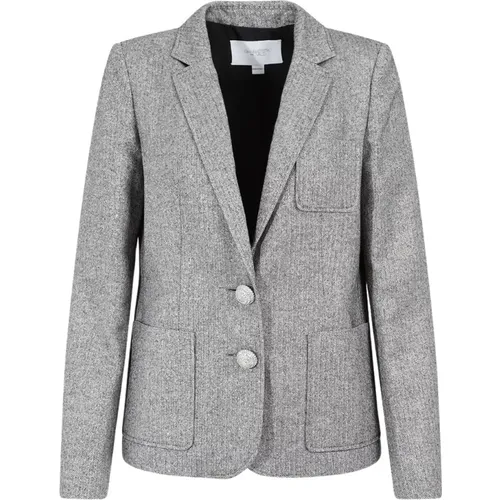 Grey Cotton Blend Jacket Aw23 , female, Sizes: S - Giambattista Valli - Modalova