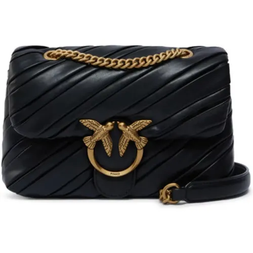 Mini Love Puff Schwarze Clutch - pinko - Modalova