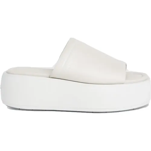 Flatform Slide Hausschuhe , Damen, Größe: 38 EU - Calvin Klein - Modalova