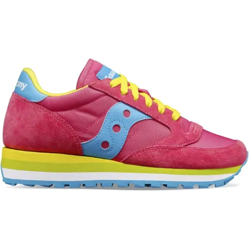 Fuchsia Jazz Triple Sneakers Women , female, Sizes: 8 UK, 4 1/2 UK, 6 UK, 5 UK, 7 1/2 UK, 7 UK, 5 1/2 UK - Saucony - Modalova