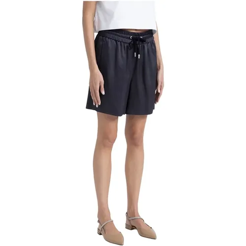 Wollviskose-Shorts , Damen, Größe: 3XS - PESERICO - Modalova