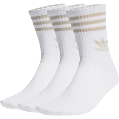 Mid Cut Beige Socks , male, Sizes: M, L - Adidas - Modalova