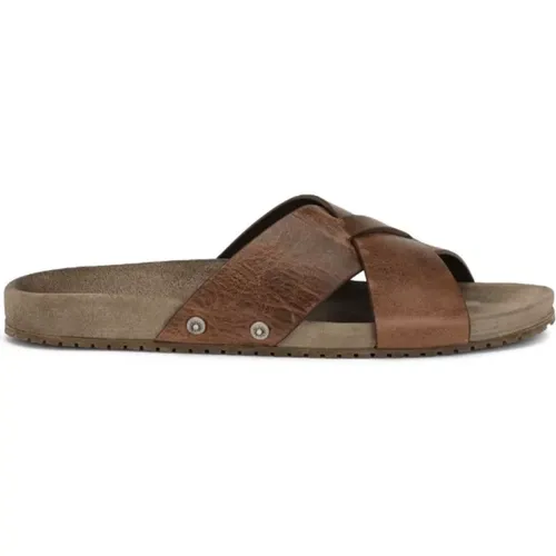 Light Crossover Flat Slides , male, Sizes: 8 1/2 UK, 7 UK - Dolce & Gabbana - Modalova