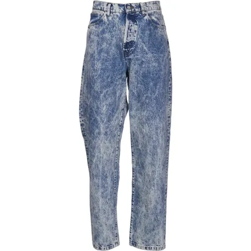 Botan Loose Jeans with Mount Fuji Stitching , male, Sizes: W32 - Kenzo - Modalova