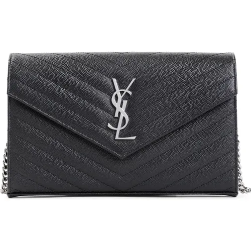 Chain Wallet , female, Sizes: ONE SIZE - Saint Laurent - Modalova