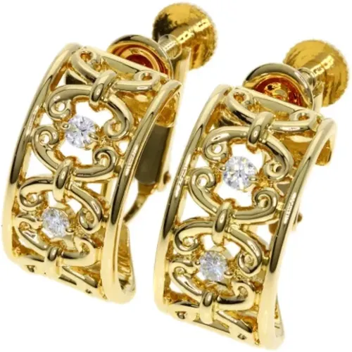 Pre-owned Gold earrings , female, Sizes: ONE SIZE - Celine Vintage - Modalova