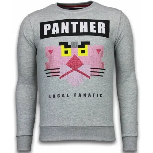 Pink Panther Rhinestone Sweater - Herren Pullover - 5915G - Local Fanatic - Modalova