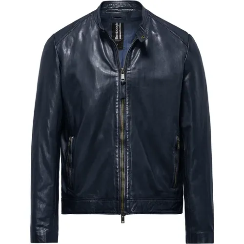 Biker-Inspired Leather Jacket , male, Sizes: M - BomBoogie - Modalova