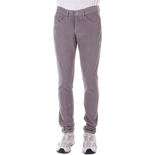 Hellgraue Skinny Hose , Herren, Größe: W34 - Dondup - Modalova