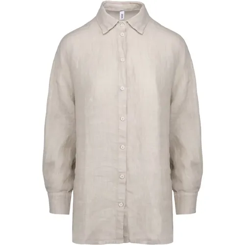 Relaxed Fit Linen Shirt , female, Sizes: L, S, XS, XL, M - BomBoogie - Modalova