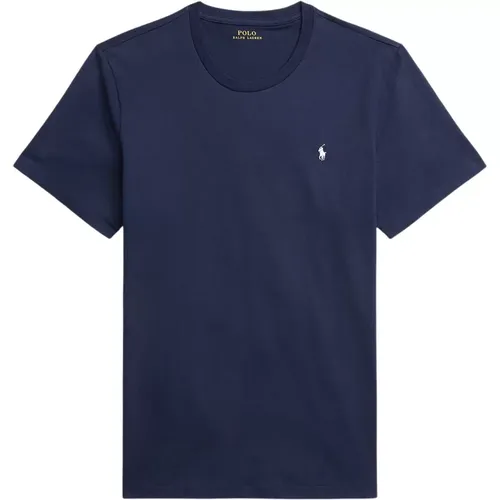 Ribbed Crew Neck Polo Shirt , male, Sizes: L, M - Ralph Lauren - Modalova