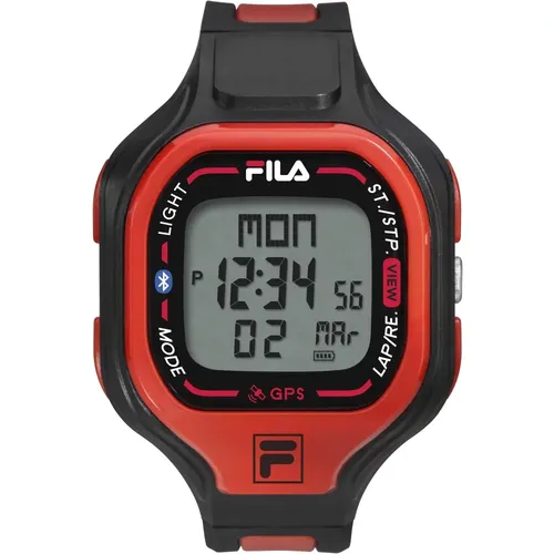 Smart GPS Bluetooth Calorie Silicone Watch , male, Sizes: ONE SIZE - Fila - Modalova