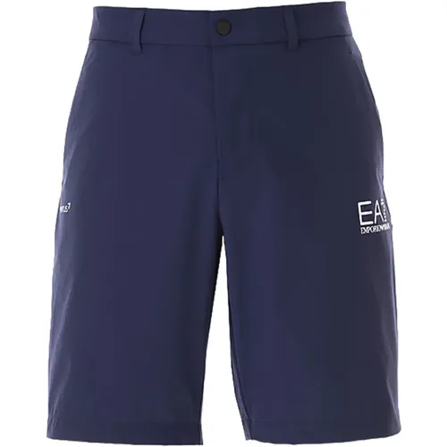 Zipper Closure Fabric Shorts , male, Sizes: L, XL - Emporio Armani EA7 - Modalova