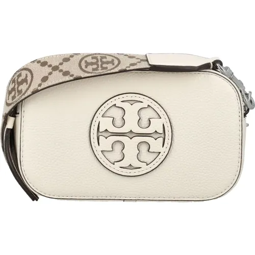 Elegante Elfenbein Handtasche Miller Mini Crossbody , Damen, Größe: ONE Size - TORY BURCH - Modalova