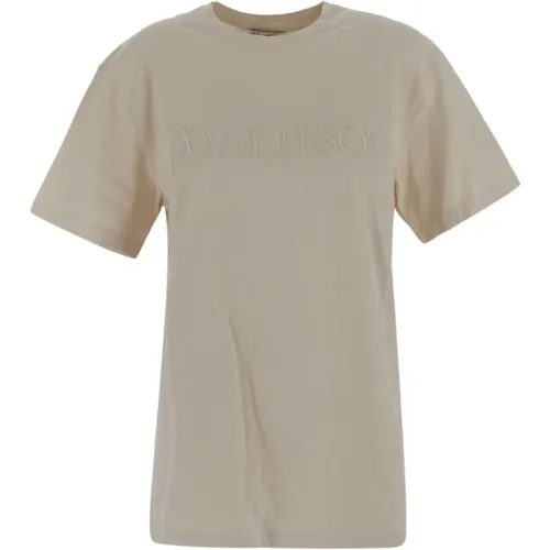 Logo T-Shirt aus Baumwolle , Damen, Größe: M - JW Anderson - Modalova