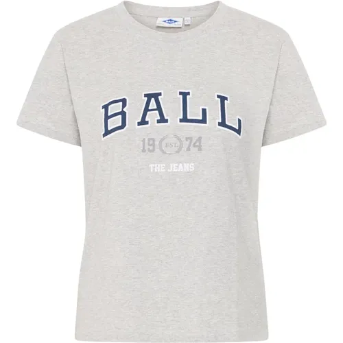 Grau Melange T-shirt Top Ball - Ball - Modalova