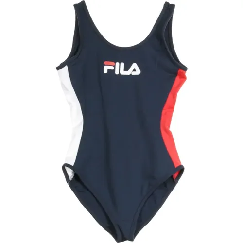 Stilvolles Badeanzug für Damen Schwarz/Rot/Weiß , Damen, Größe: XS - Fila - Modalova