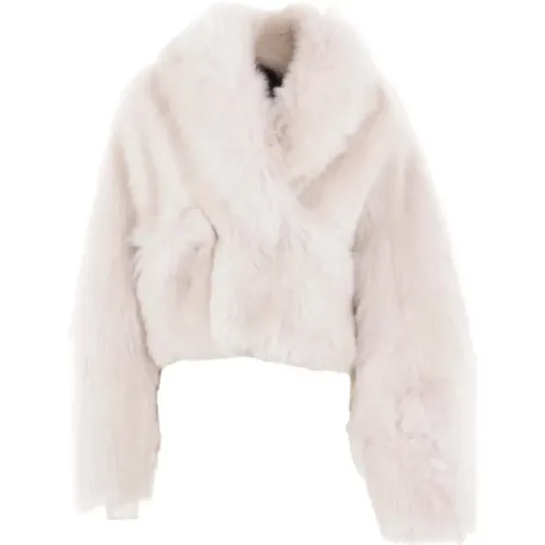 Shearling Coat , female, Sizes: XS, S - Blancha - Modalova