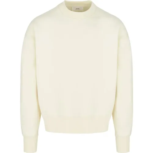 Patch Logo Sweatshirt , male, Sizes: XL, L, S, M - Ami Paris - Modalova