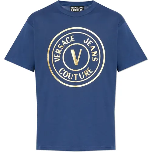 T-Shirt mit Muster - Versace Jeans Couture - Modalova