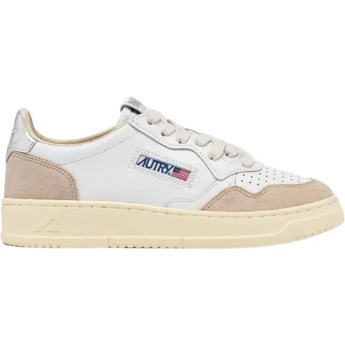 Vintage Style Low Top Leather Sneakers , Damen, Größe: 39 EU - Autry - Modalova