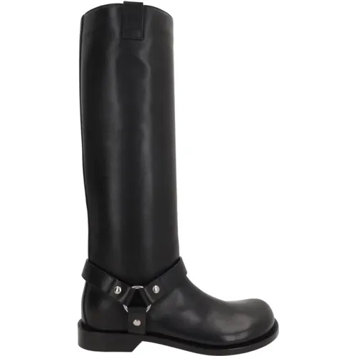 Schwarze Biker Lederstiefel Loewe - Loewe - Modalova