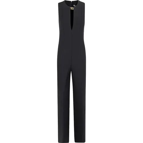 Schwarzer Jumpsuit Figurbetonte Taille V-Ausschnitt - Stella Mccartney - Modalova