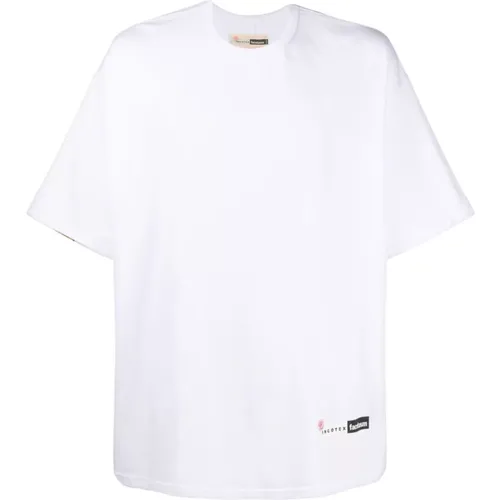 Weißes T-Shirt mit Giro-Druck - Incotex - Modalova