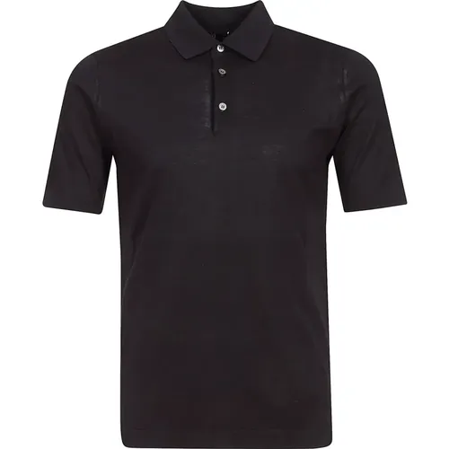 Navy Polo Shirt mit Drei Knöpfen , Herren, Größe: M - Hindustrie - Modalova