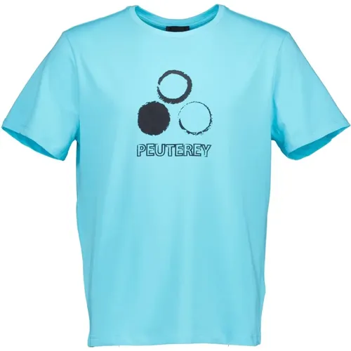 Hellblaue T-Shirts , Herren, Größe: L - Peuterey - Modalova