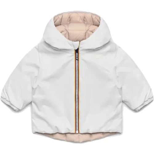 Reversible Down Jacket with Hood , unisex, Sizes: 18 M, 2 Y - K-way - Modalova