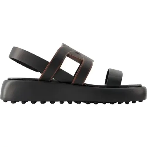 Leather sandals , female, Sizes: 5 1/2 UK - TOD'S - Modalova
