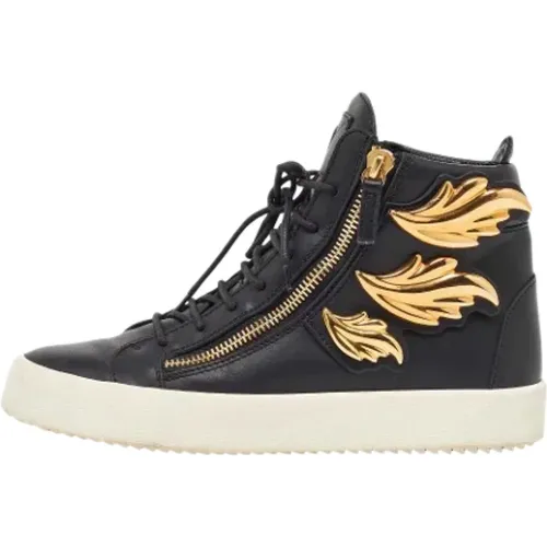 Pre-owned Leather sneakers , male, Sizes: 9 UK - Giuseppe Zanotti Pre-owned - Modalova