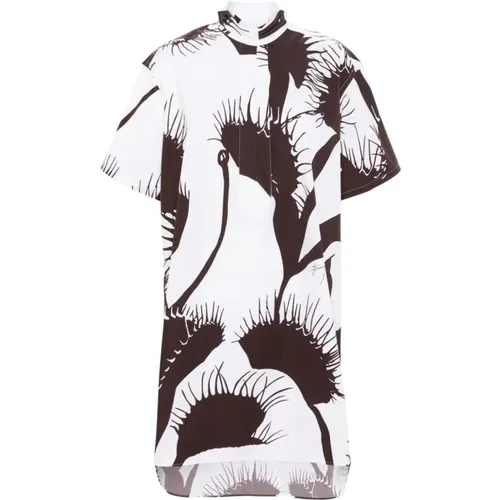 Venus Print Button-Up Shirt , female, Sizes: S, XS - Salvatore Ferragamo - Modalova