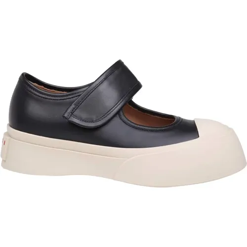 Leather Mary Jane Sneakers , female, Sizes: 7 UK, 6 UK, 5 UK, 3 UK, 4 UK - Marni - Modalova